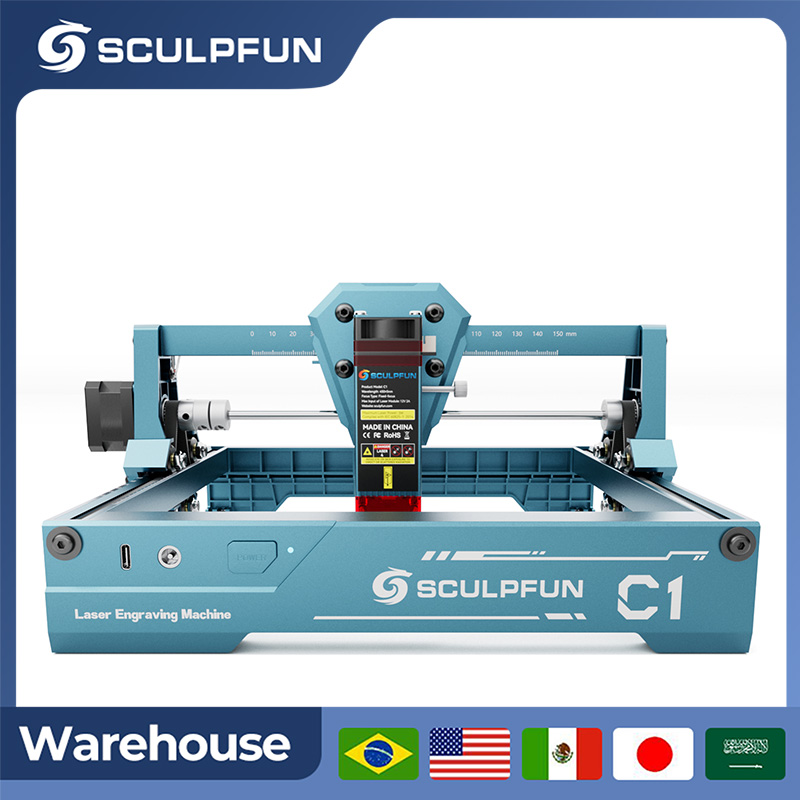 Industrial Laser Engraving Machine - Sculpfun 3W C1 Mini Laser Engraver
