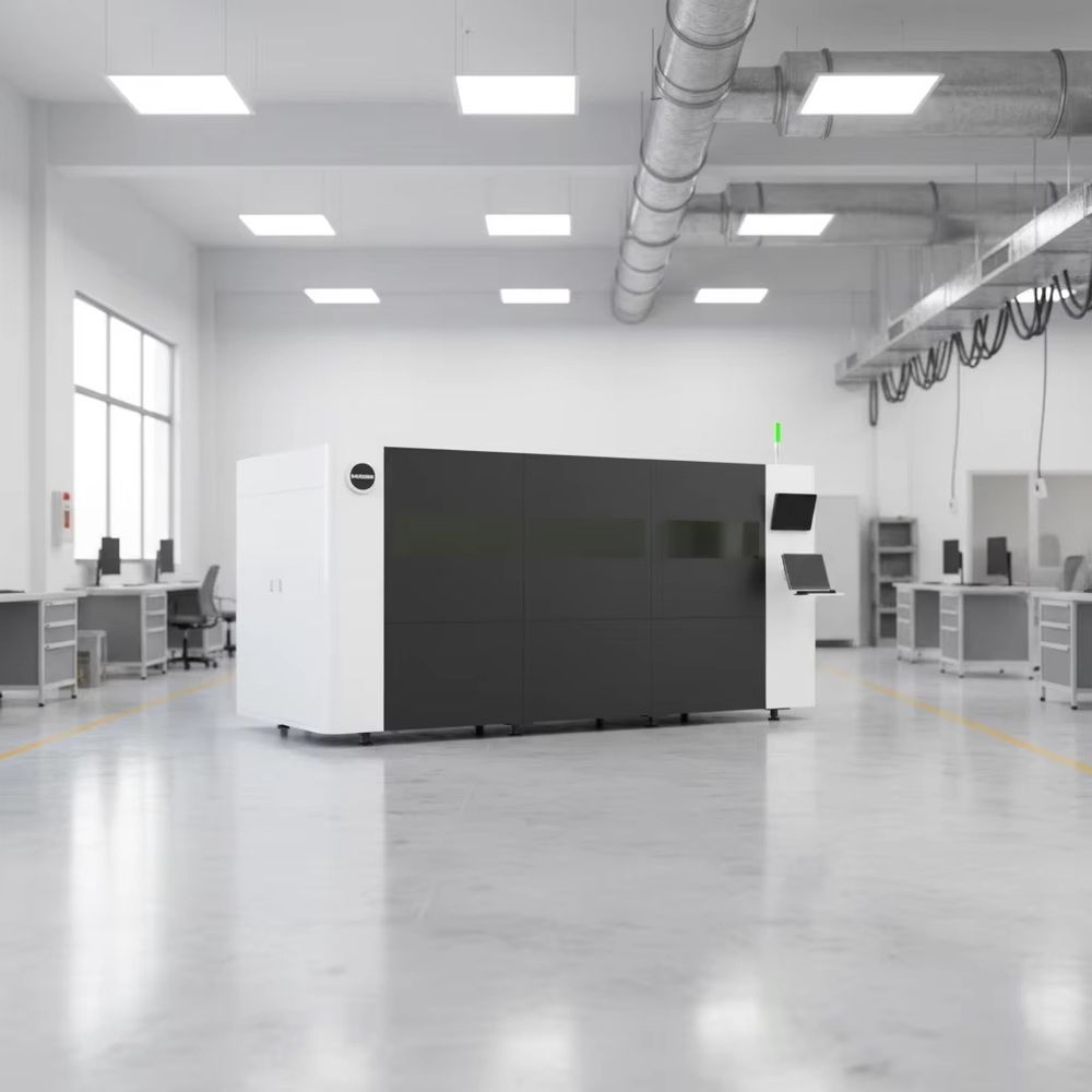 Industrial Fiber Laser Cutting Machine - 3000W CNC Full Cover Single-platform Fiber