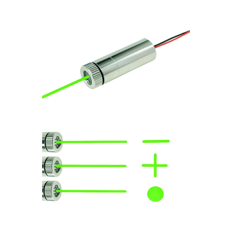 Industrial Laser Line Generator - 520nm 5mW Green Point Line Cross