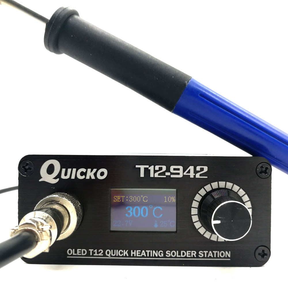 Industrial Laser Soldering Iron - QUICKO MINI T12 STC OLED Digital