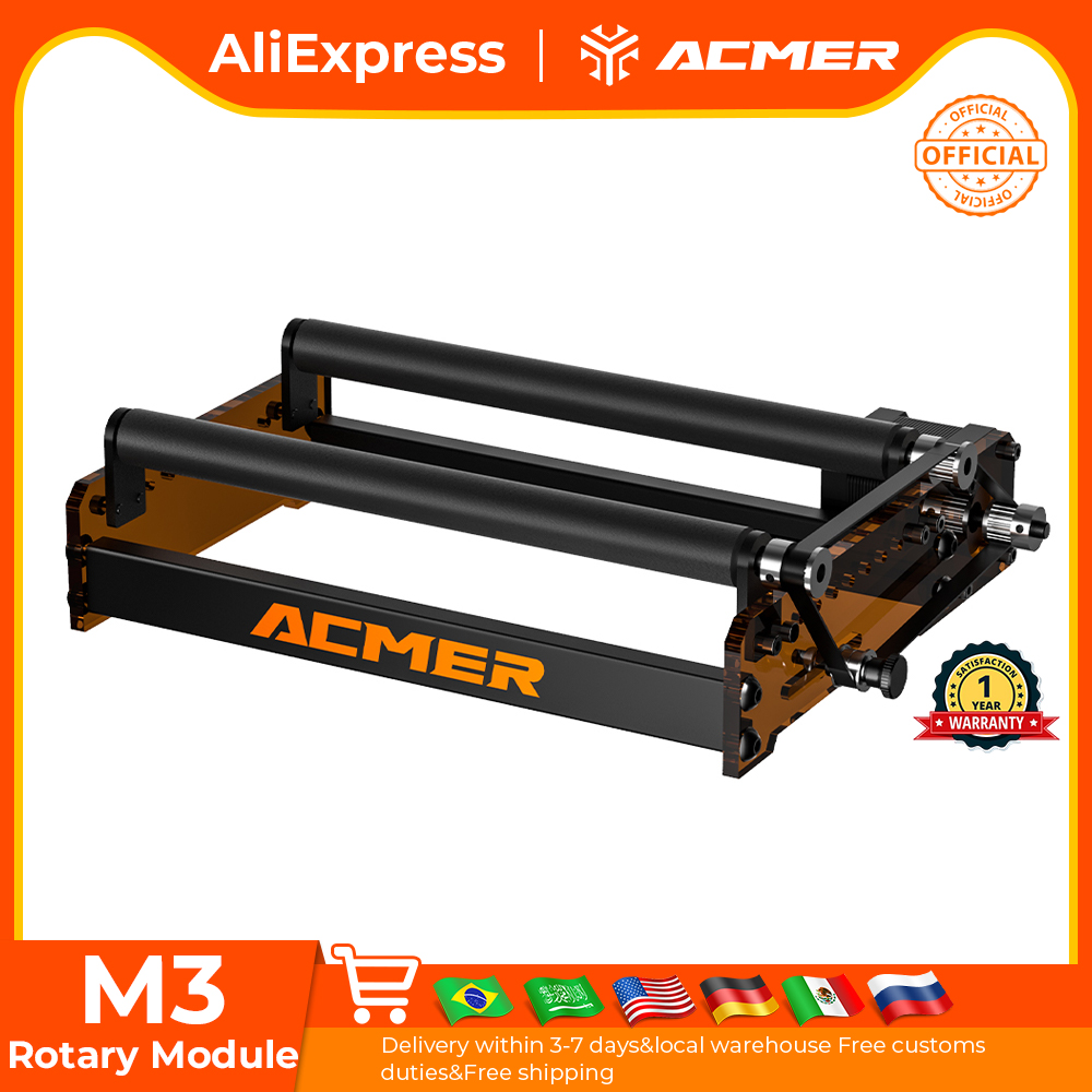 Industrial Laser Engraving Machine - ACMER M3 Laser Rotary Roller 360°