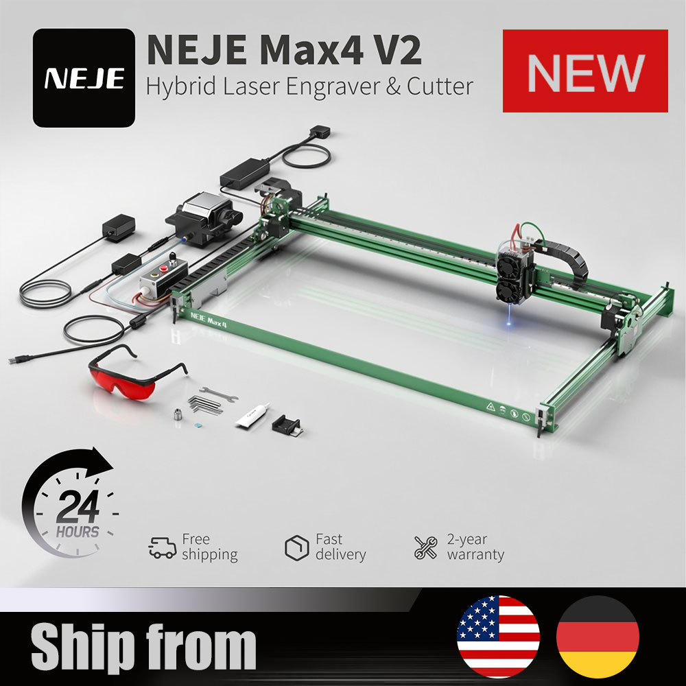 NEJE Max4 V2 E80 80W Laser Eng - огляд і ціна Industrial Grade Laser Cutter