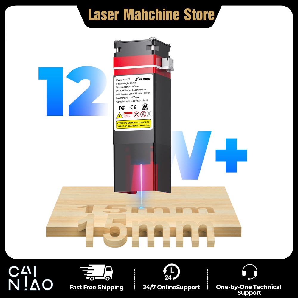 ELIDOR Z6 6W/12W Laser Module  - огляд і ціна Industrial Laser Engraving Machine