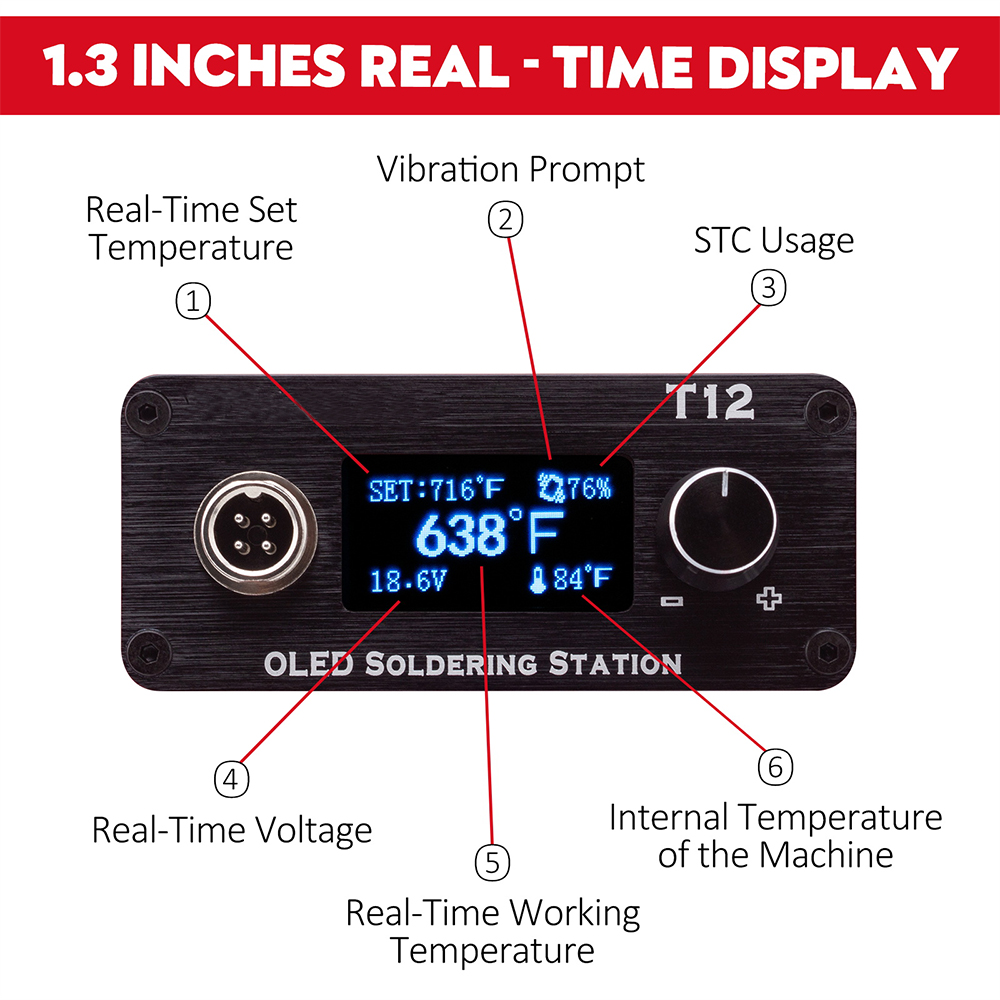 OLED T12 Soldering Iron Statio - огляд і ціна Industrial Laser Soldering Iron